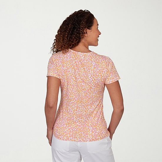 Hearts Of Palm Womens V Neck Short Sleeve T-Shirt