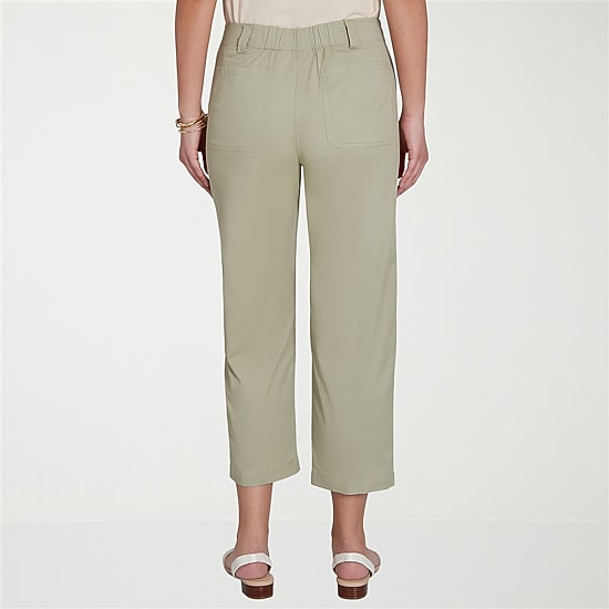 Hearts Of Palm Womens Straight Mid Rise Capri Pant