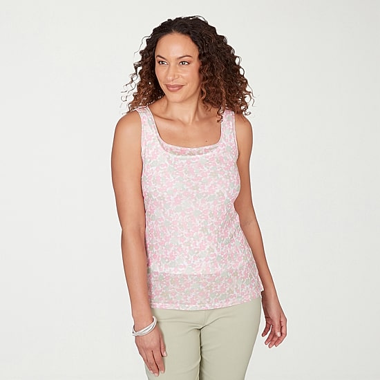 Hearts Of Palm Womens Scoop Neck Sleeveless Tank Top