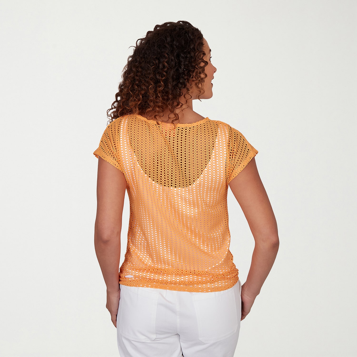 Hearts Of Palm Womens Keyhole Neck Short Sleeve LINED Blouse