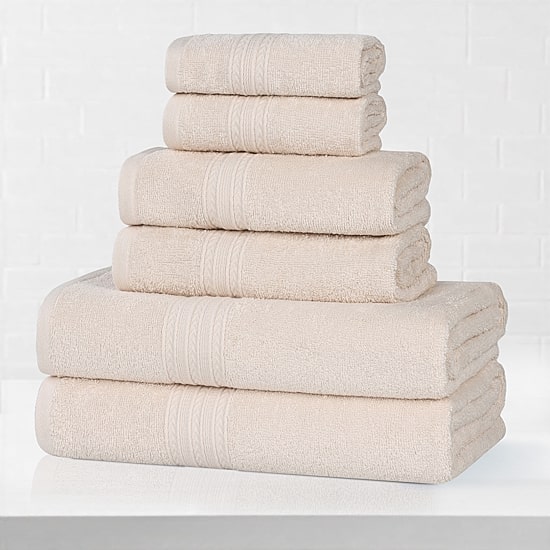 SUPERIOR® Eco-Friendly Cotton 6-pc. Quick Dry Bath Towel Set