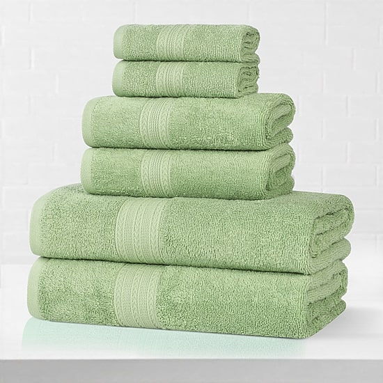 SUPERIOR® Eco-Friendly Cotton 6-pc. Quick Dry Bath Towel Set