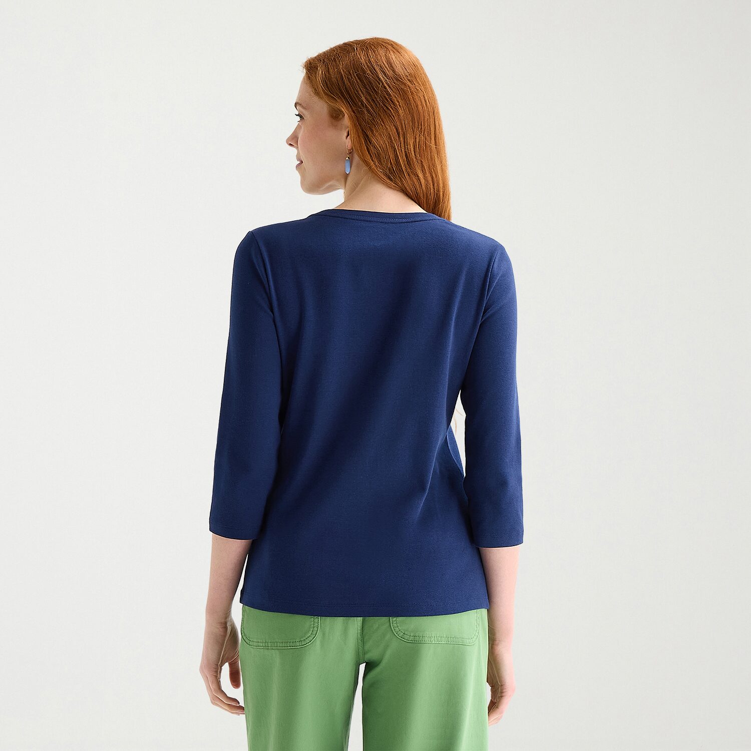 St. John's Bay Womens Tall Crew Neck 3/4 Sleeve T-Shirt