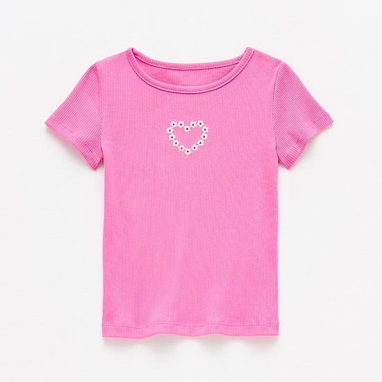 Okie Dokie Toddler & Little Girls Crew Neck Short Sleeve T-Shirt