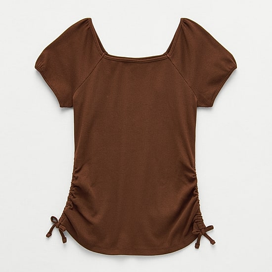 Thereabouts Little & Big Kid Girls Square Neck Short Sleeve T-Shirt