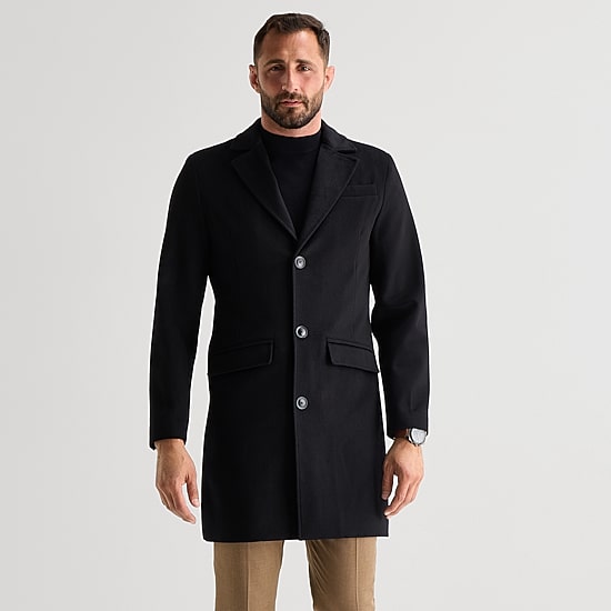 J. Ferrar Water Resistant Mens Midweight Topcoat Coat