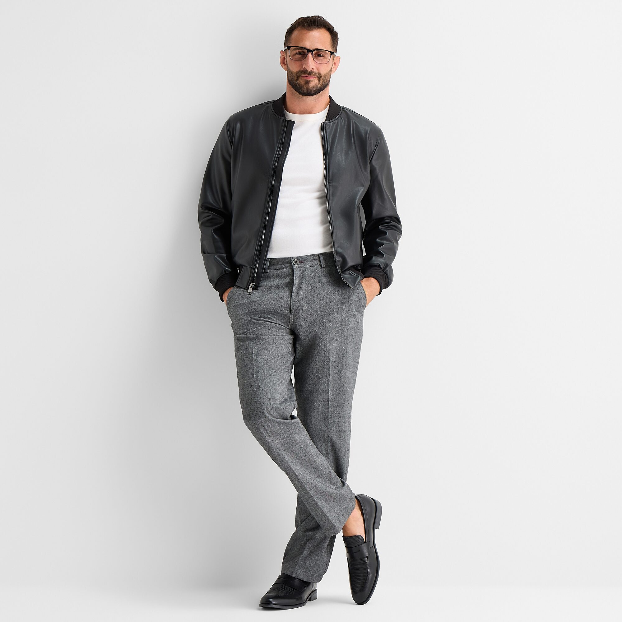 J. Ferrar Mens Lightweight Bomber Jacket