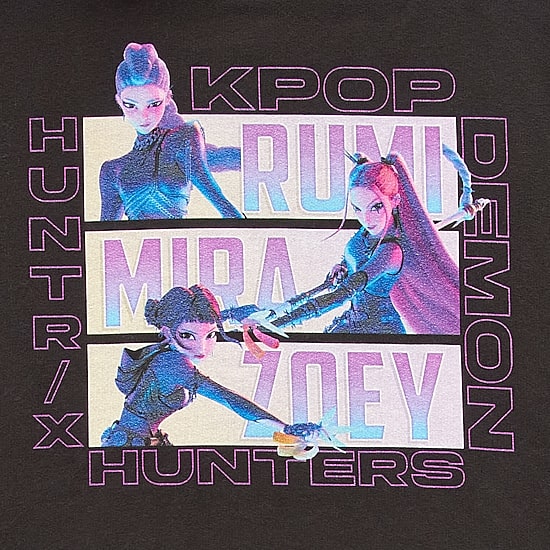 K-Pop Demon Hunters Womens Juniors Long Sleeve Fleece Hoodie