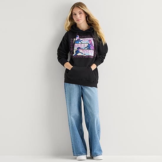 K-Pop Demon Hunters Womens Juniors Long Sleeve Fleece Hoodie