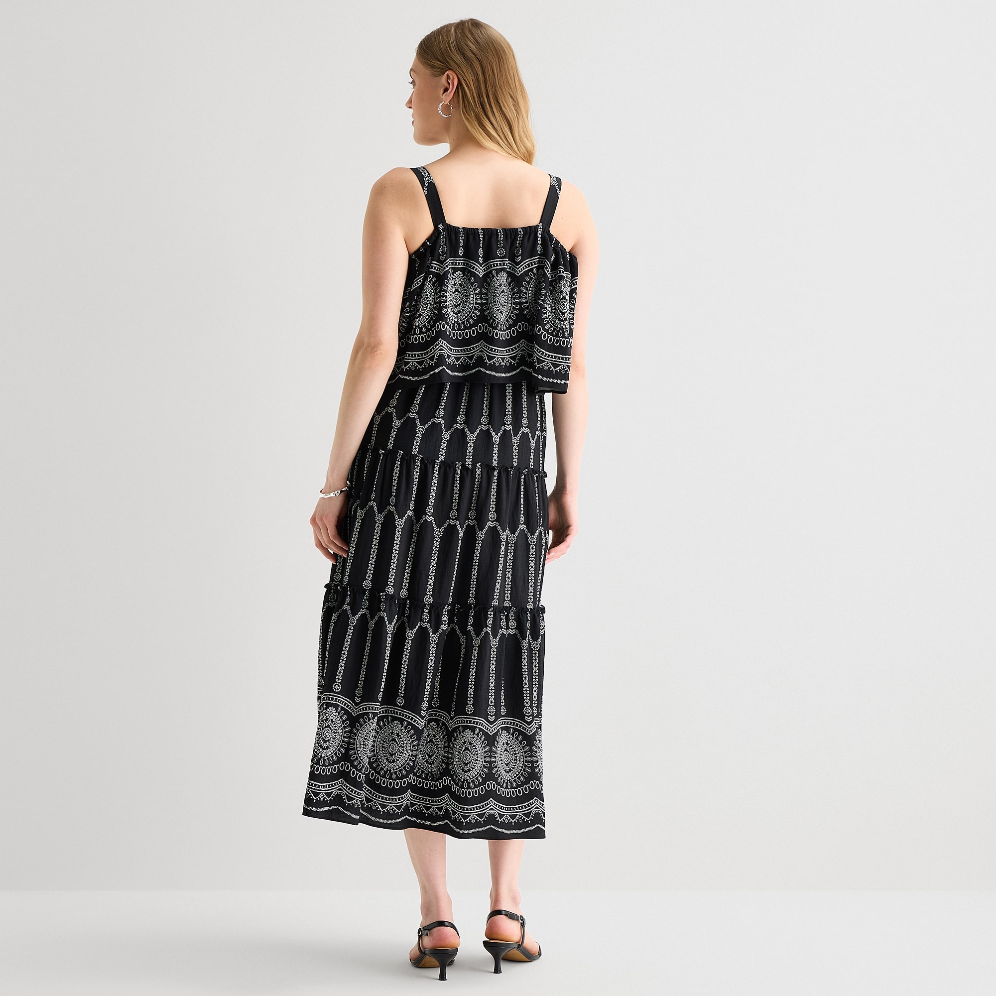 Melonie T Womens Square Neck Sleeveless Maxi Dress