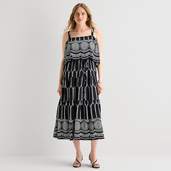 Melonie T Womens Square Neck Sleeveless Maxi Dress