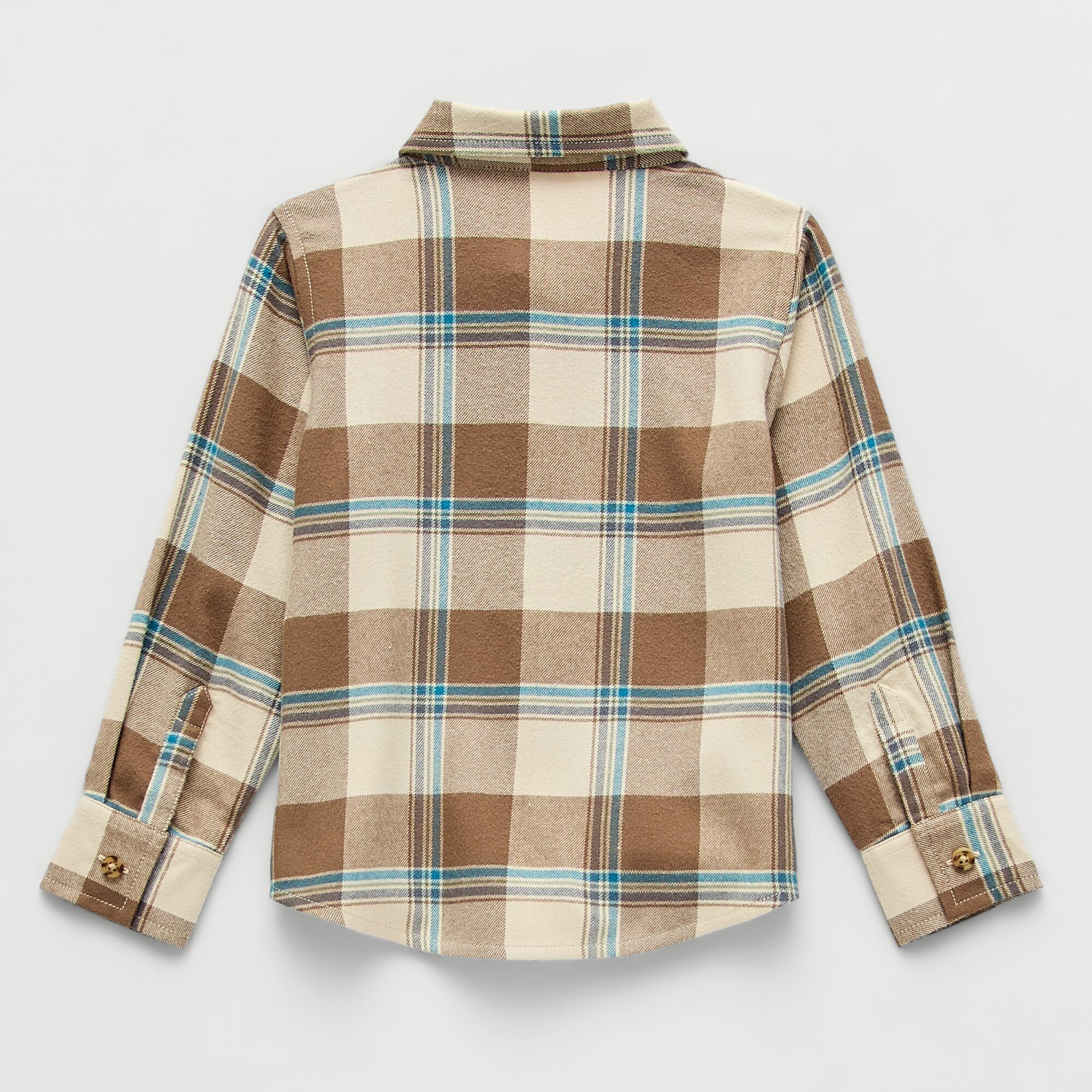 Okie Dokie Toddler Boys Easy-on + Easy-off Long Sleeve Adaptive Regular Fit Flannel Shirt