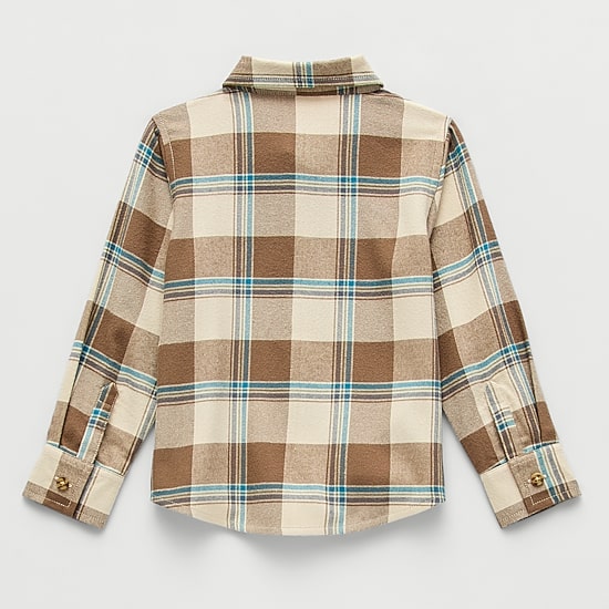 Okie Dokie Toddler Boys Easy-on + Easy-off Long Sleeve Adaptive Regular Fit Flannel Shirt