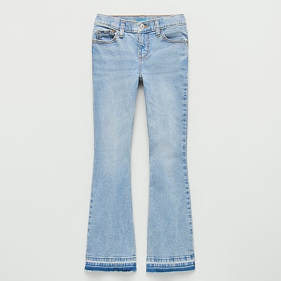 Thereabouts Little & Big Kid Girls Adjustable Waist Low Rise Flare Leg Jean