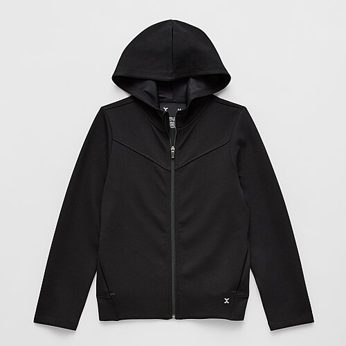 Xersion Little & Big Kid Boys Long Sleeve Zipper Active Hoodie In Black