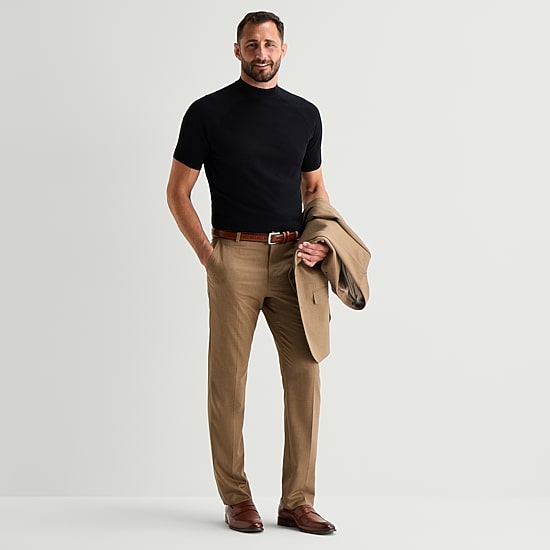 J. Ferrar Ultra Comfort Mens Slim Fit Flat Front Suit Pant
