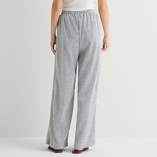 by&by Womens Wide Leg Flat Front Pant