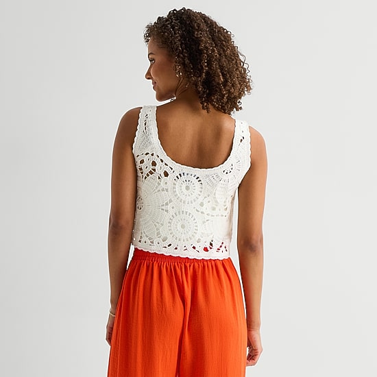 by&by Womens Juniors Sleeveless Tank Top