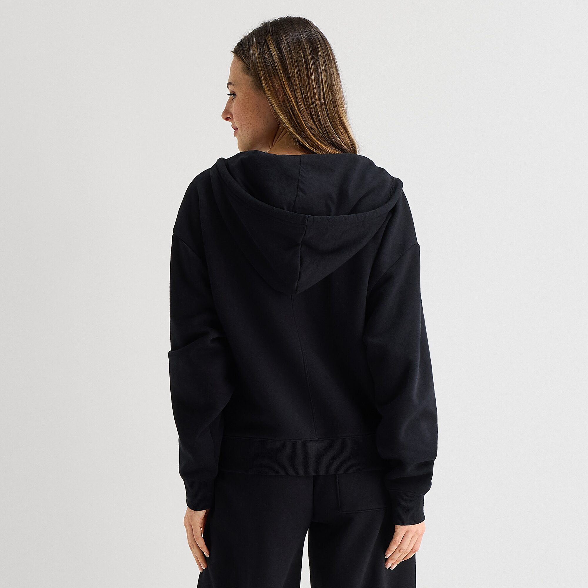 Arizona Womens Juniors Long Sleeve Fleece Zipper Hoodie