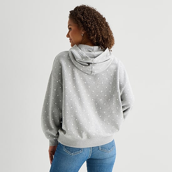 Arizona Womens Juniors Long Sleeve Fleece Hoodie