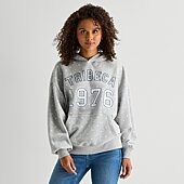 Arizona Womens Juniors Long Sleeve Fleece Hoodie
