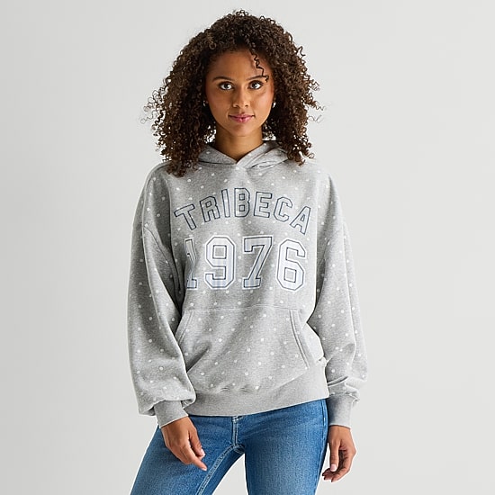 Arizona Womens Juniors Long Sleeve Fleece Hoodie