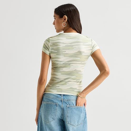 Arizona Womens Crew Neck Short Sleeve T-Shirt