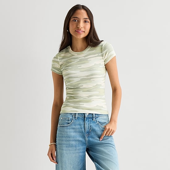 Arizona Womens Crew Neck Short Sleeve T-Shirt
