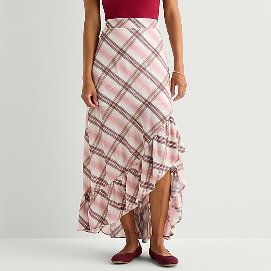 Arizona Womens Juniors Mid Rise Maxi Skirt