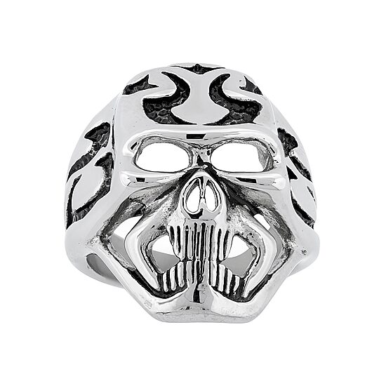 Mens Stainless Steel Skull Ring