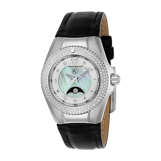 Techno Marine Womens Black Strap Watch Tm-416019