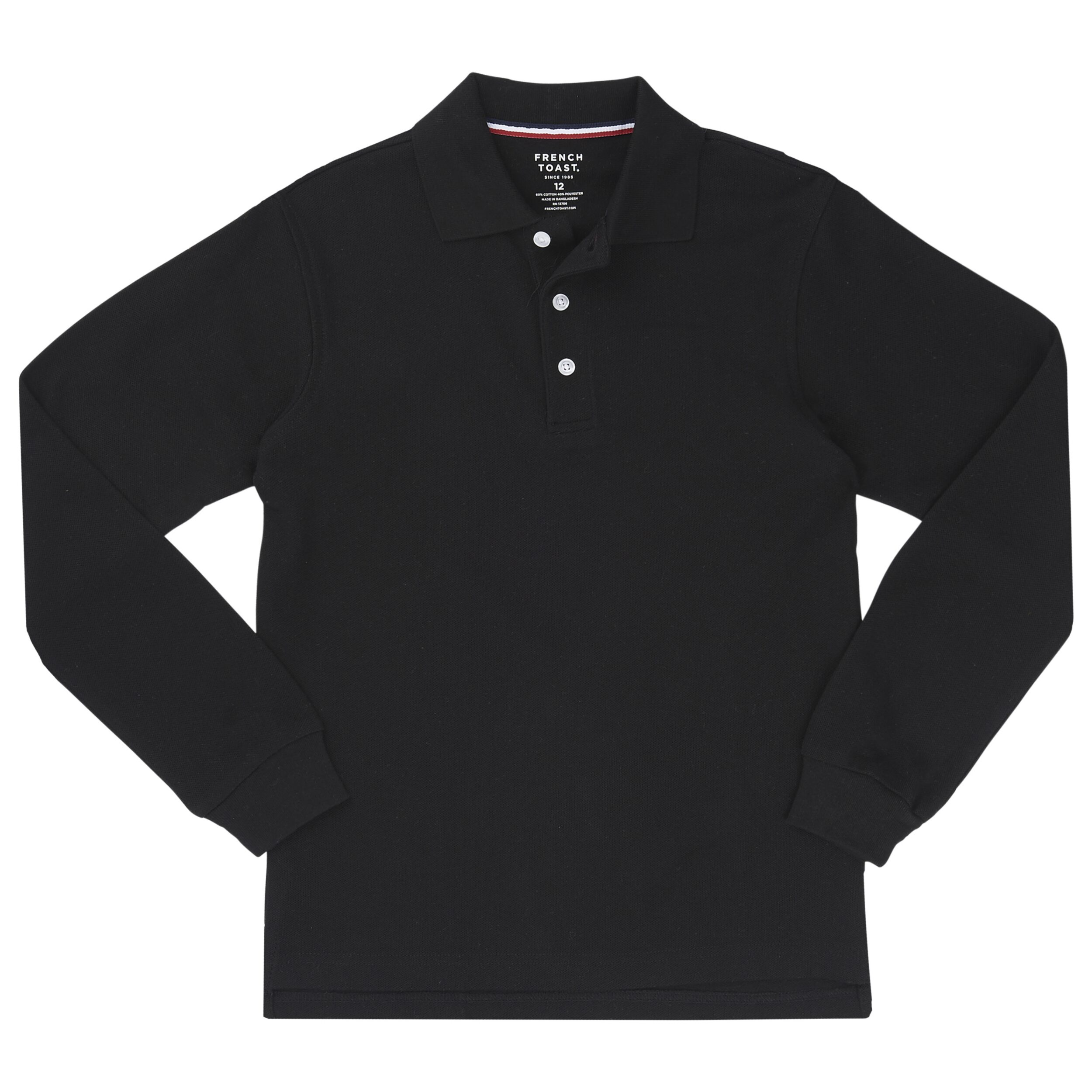 French Toast Toddler Boys Long Sleeve Regular Fit STRETCH FABRIC Polo Shirt