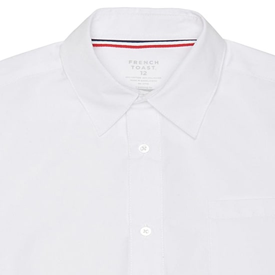 French Toast Toddler Boys Wrinkle Resistant Point Collar Short Sleeve Dress Shirt