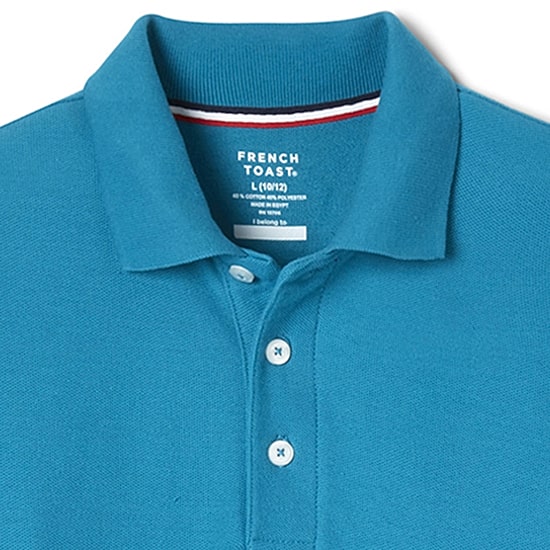 French Toast Toddler Boys Long Sleeve Regular Fit Stretch Fabric Polo Shirt
