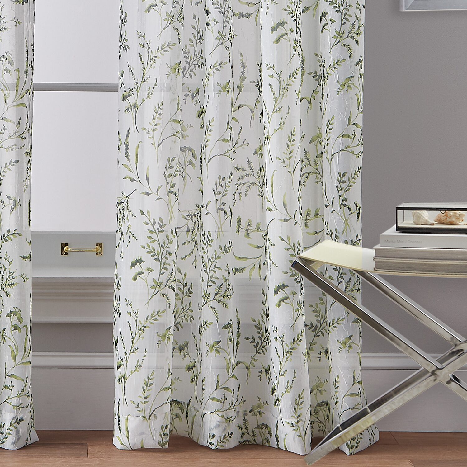 CHF Santa Barbara Rod Pocket Sheer Single Curtain Panel