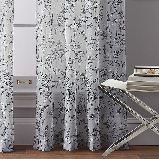 CHF Santa Barbara Rod Pocket Sheer Single Curtain Panel