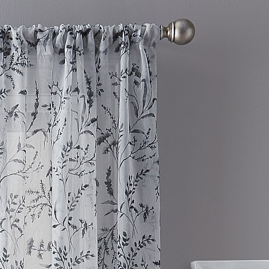 CHF Santa Barbara Rod Pocket Sheer Single Curtain Panel