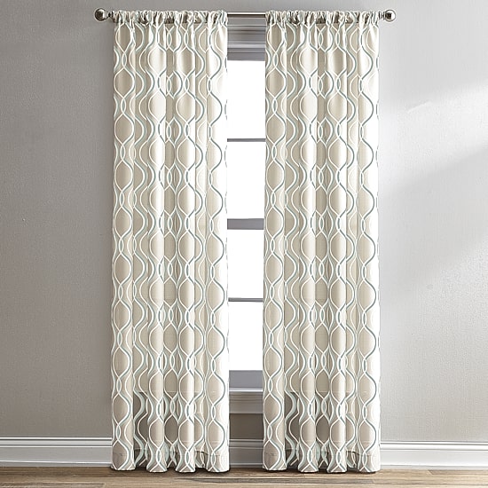 CHF Morocco Rod Pocket Light-Filtering Single Curtain Panel