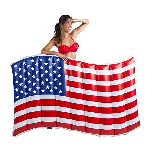 Big Mouth Giant Waving American Flag Pool Float In Multiple Colors