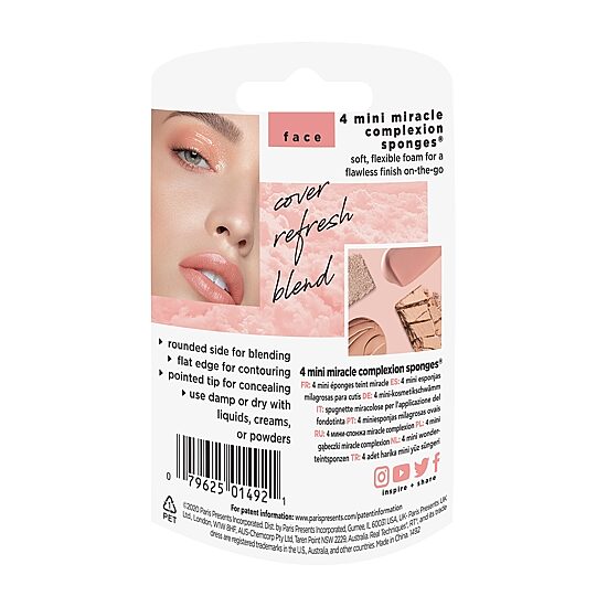 Real Techniques Miracle Mini Complexion Sponge, 4 Count