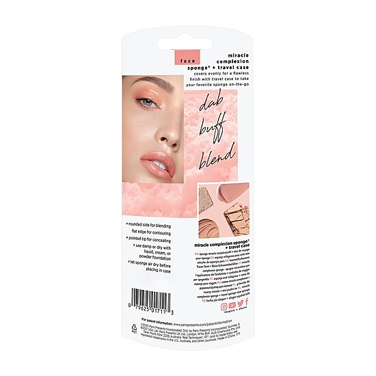 Real Techniques Miracle Complexion Sponge Makeup Blender + Travel Case