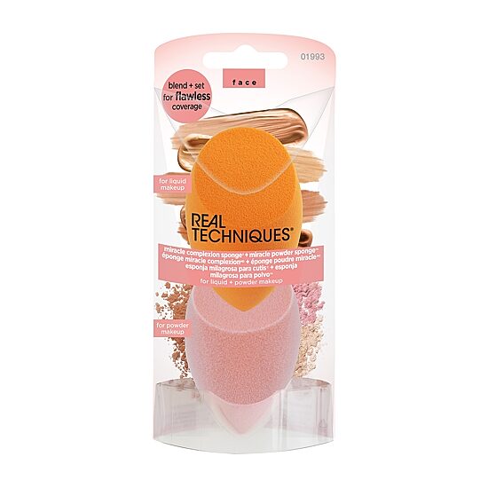 Real Techniques Iconic Blend + Set Makeup Sponge Duo