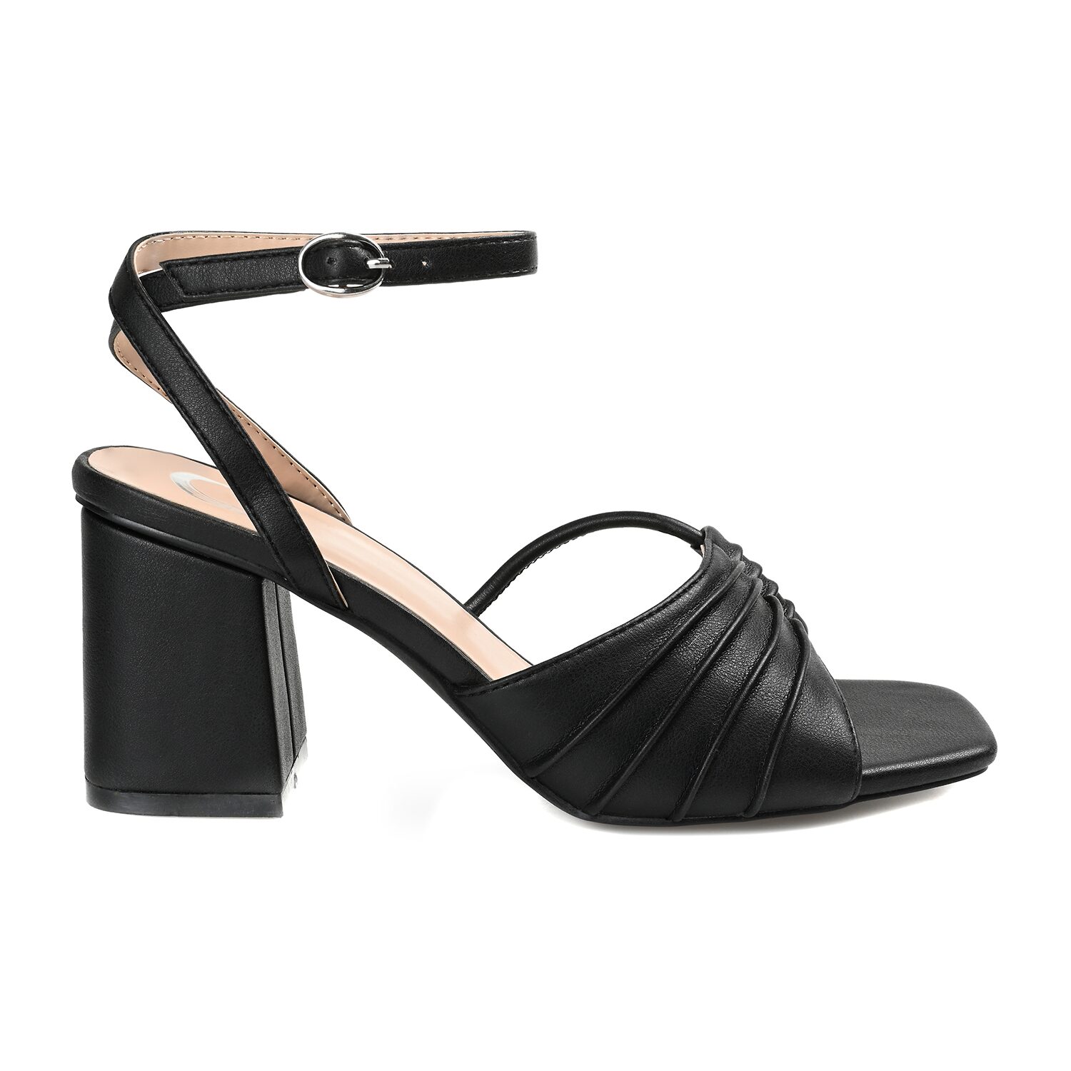 Journee Collection Shillo Womens Round Open Toe Block Heel Pumps