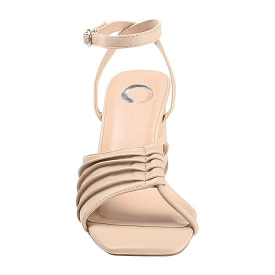 Journee Collection Shillo Womens Round Open Toe Block Heel Pumps