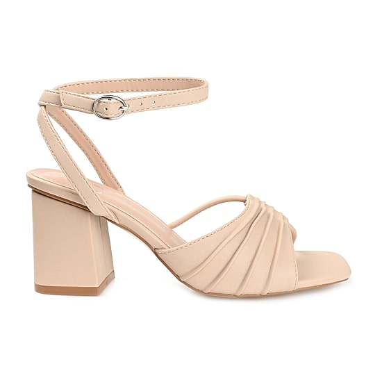 Journee Collection Shillo Womens Round Open Toe Block Heel Pumps