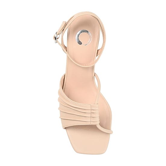 Journee Collection Shillo Womens Round Open Toe Block Heel Pumps