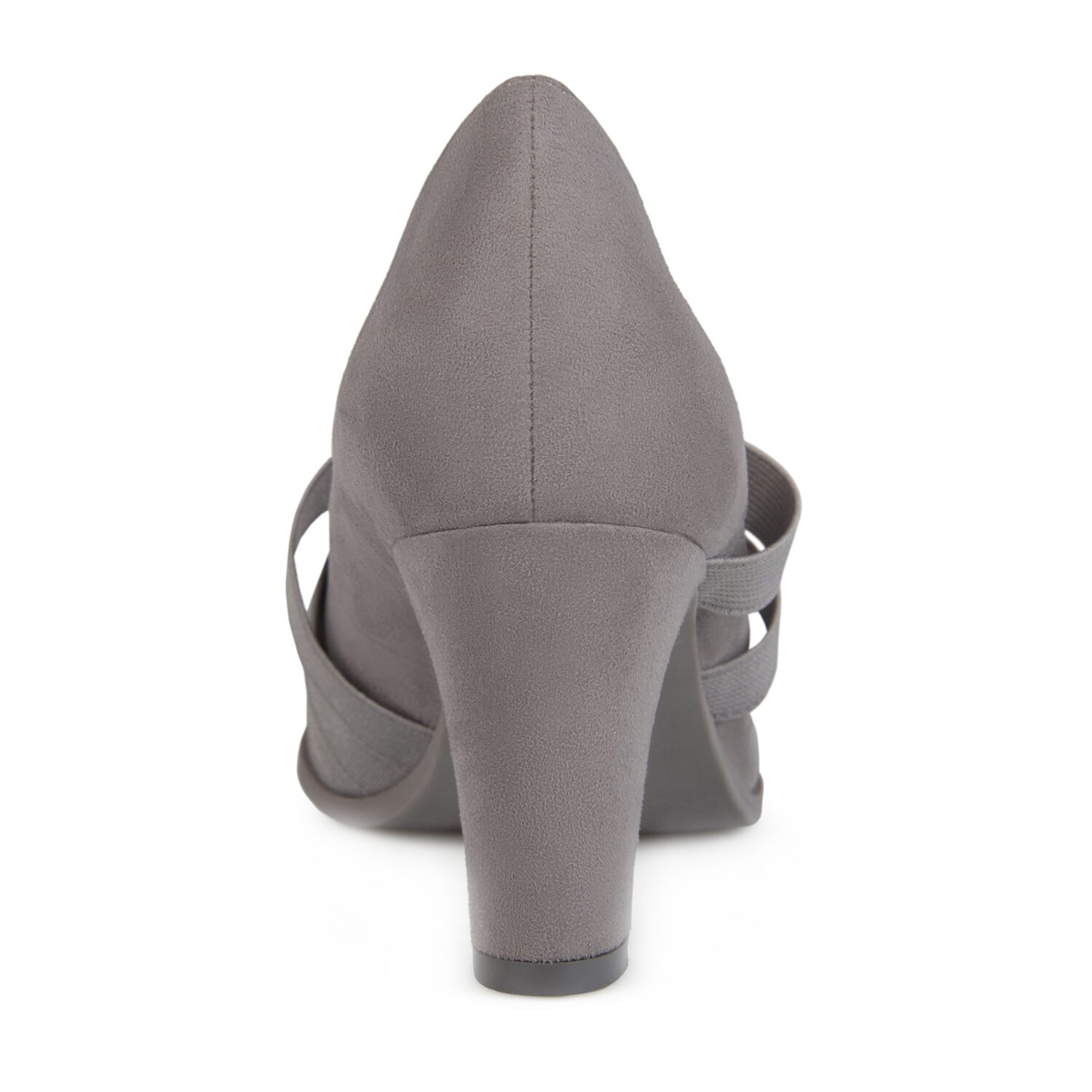 Journee Collection Loren Womens Round Stacked Heel Pumps