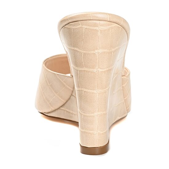 Journee Collection Vivvy Womens Round Open Toe Wedge Heel Pumps