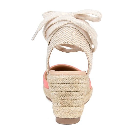 Journee Collection Womens Monte Lace-up Round Toe Espadrille Wedge