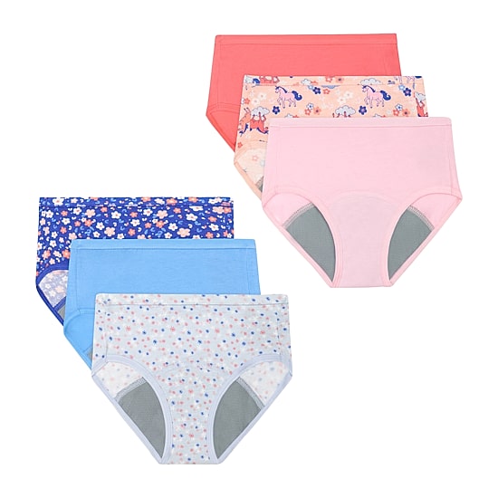 Hanes Potty Trainer Toddler Girls 6 Pack Briefs Tguptb